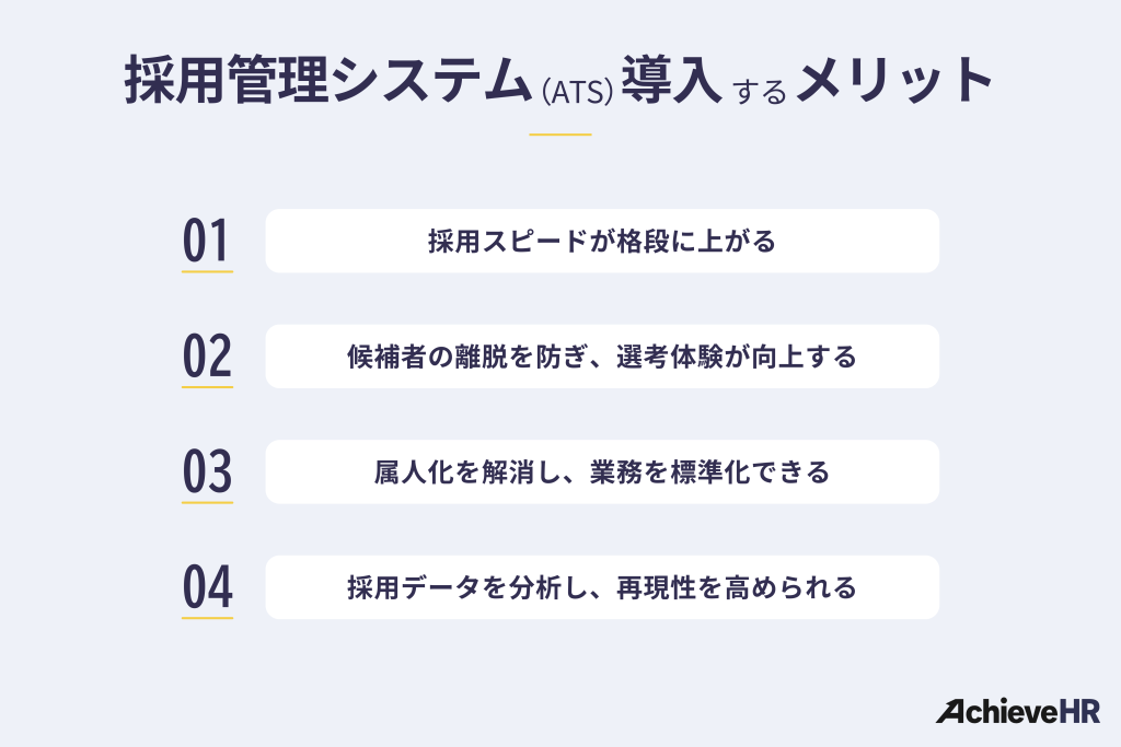 採用管理システム（ATS）を導入するメリット