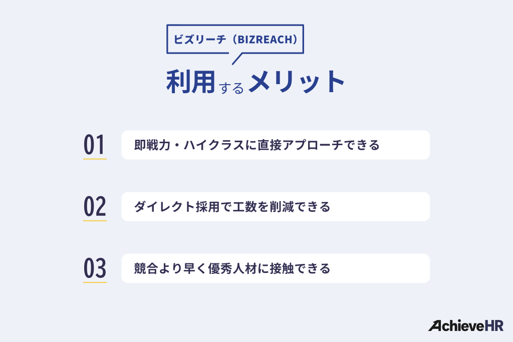 ビズリーチ（BIZREACH）を利用するメリット