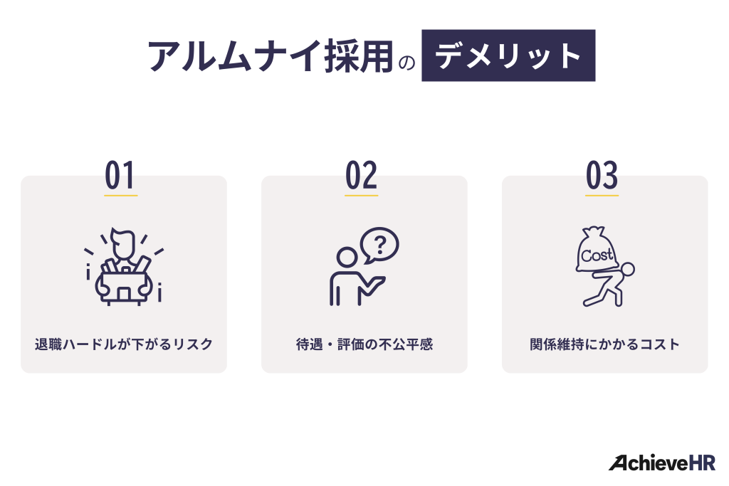 アルムナイ採用のデメリット