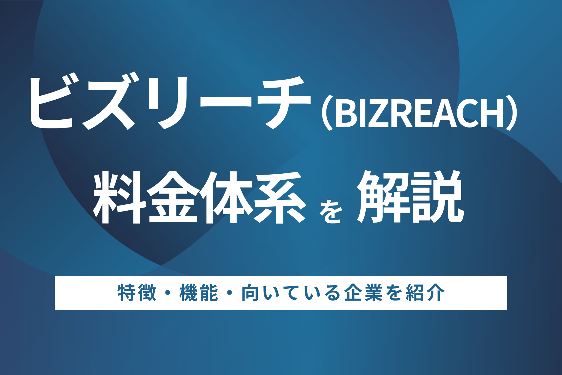 ビズリーチ（BIZREACH）料金体系を徹底解説！向いている企業の特徴を紹介