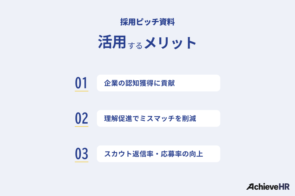 採用ピッチ資料を活用するメリット