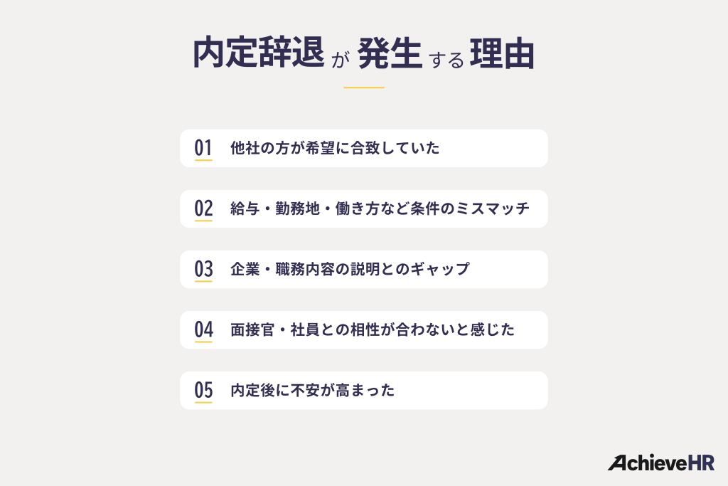 内定辞退が発生する理由とは？