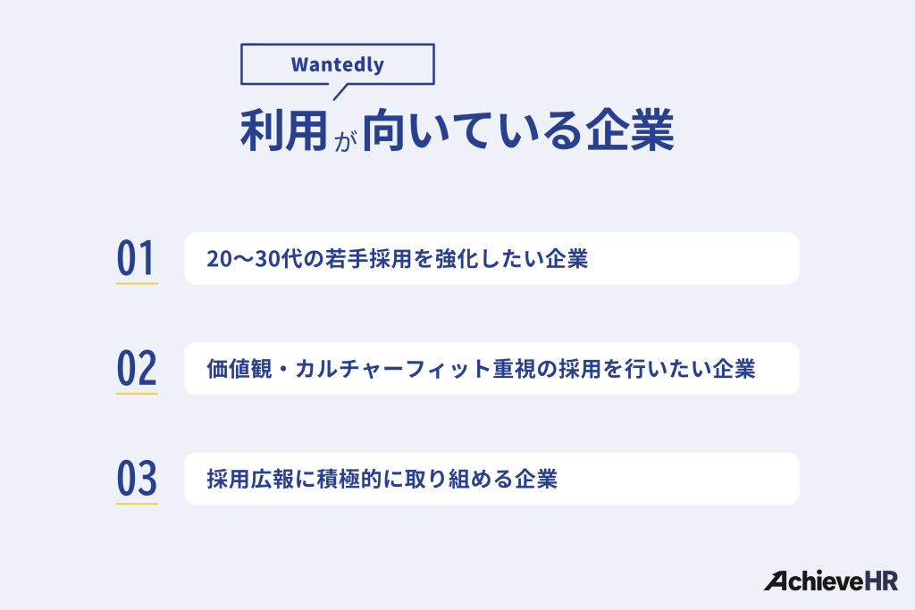 Wantedlyが向いている企業は？