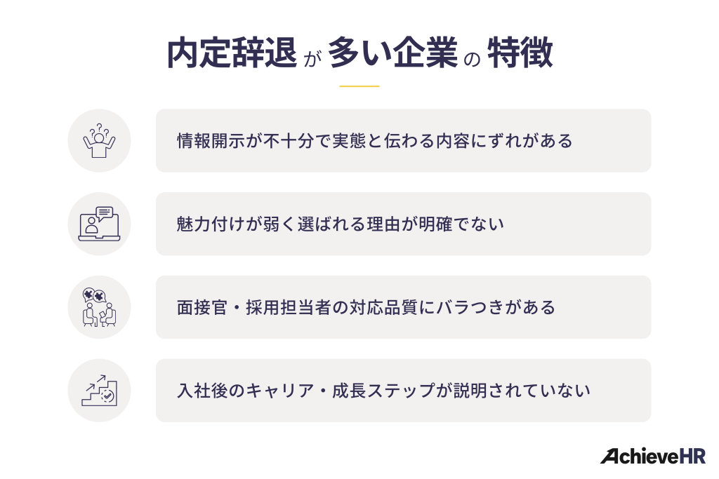 内定辞退が多い企業に共通する特徴