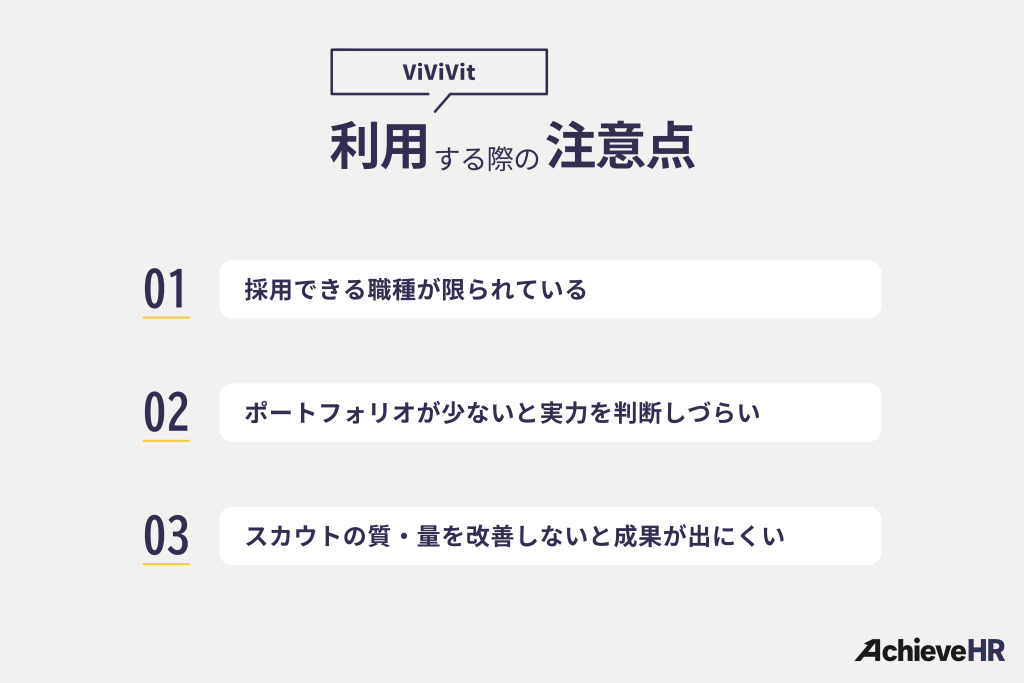 ViViVitを利用する際の注意点